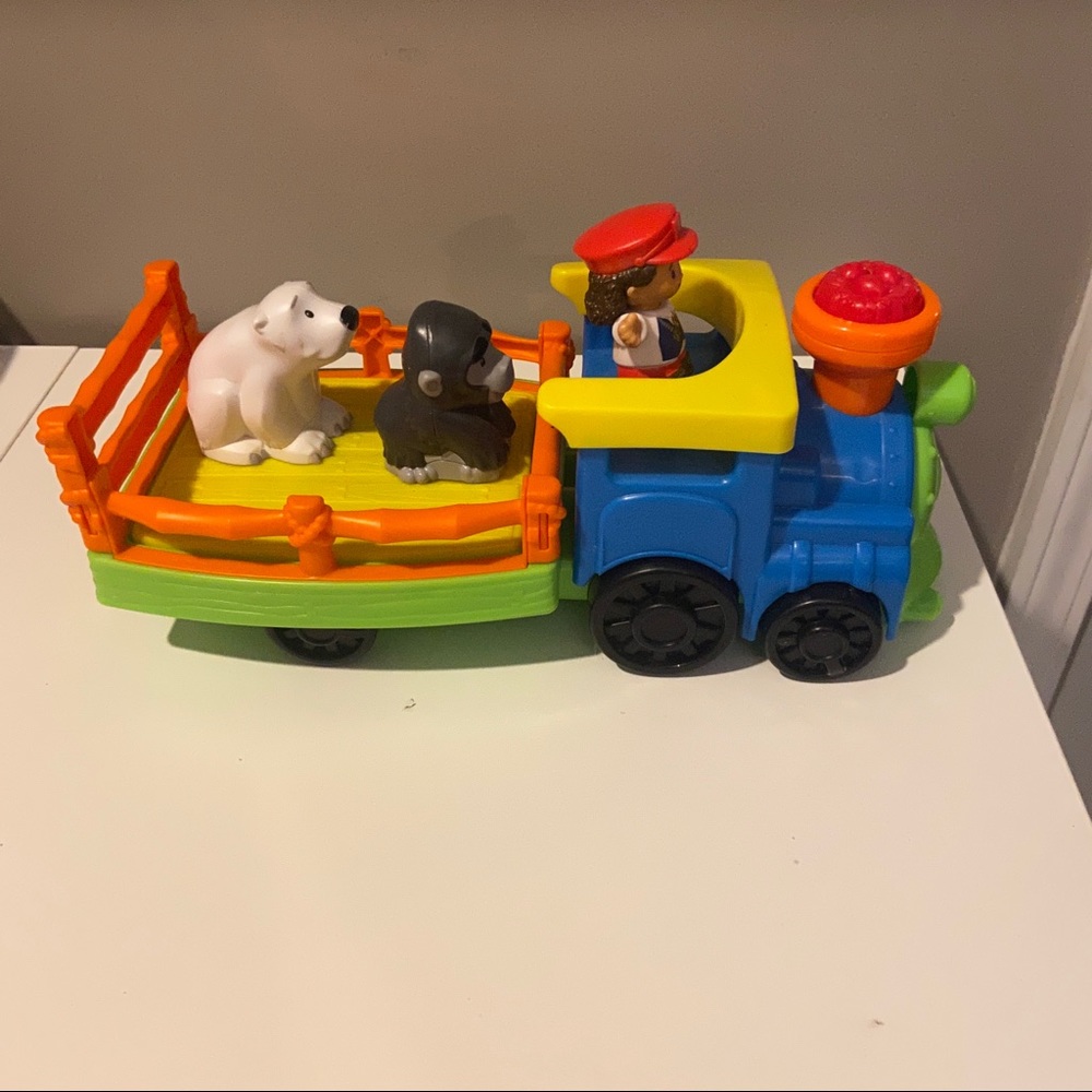 Fisher-Price Little People Zoo Safari Train Sounds Toy Works With Characters. - Picture 2 of 6
